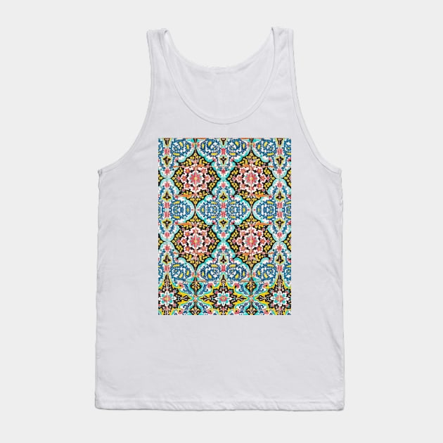 Indian Fabric Pattern Tank Top by IAKUKI